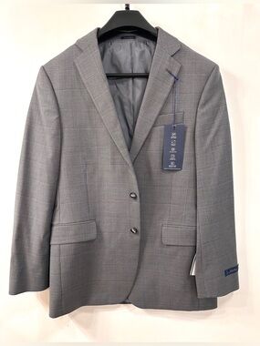 NWT Stafford CoolMax Blazer Mens 42R Gray Classic All Season Suit Jacket $220